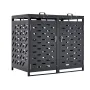 Trash Can Storage, 2 x 52.79 Gal Trash Bin Storage Shed Outdoor, Horizontal Waterproof Storage Cabinet with Chain Lid, Lockable 