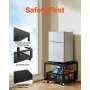 Mini Fridge Stand with Storage, 198 lbs Mini Fridge Table with Movable Storage Cart & Swivel Wheels, Beverage Refrigerator Stand