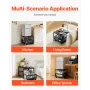 Mini Fridge Stand with Storage, 198 lbs Mini Fridge Table with Movable Storage Cart & Swivel Wheels, Beverage Refrigerator Stand