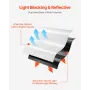 10 Mil plastfolierulle 10 x 65 FT kraftig film sort-hvid