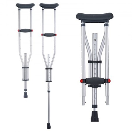 Underarm Crutches 13-Level Height Adjustable Under Arm Walking Crutches