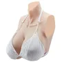 Silicone Breastplate, H-Cup High Neckline Fake Breasts for Crossdressers, Realistic Silicone-Filled Fake Boobs Breast Forms for 