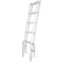 Dock Ladder Flip Up 5 Steps, 350lbs Load Capacity, Aluminum Pontoon Boat Ladder with 4" Wide Step & Anti-Slip Design Pedal,Swimm