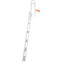Dock Ladder Flip Up 5 Steps, 350lbs Load Capacity, Aluminum Pontoon Boat Ladder with 4" Wide Step & Anti-Slip Design Pedal,Swimm