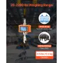 Digital Crane Scale, 2200 lbs/1000 kg, Industrial Heavy Duty Hanging Scale with Remote Control, Cast Aluminum Case & LCD Screen,