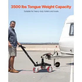 R dolly 3500 kg tunge vægtkapacitet 18 og 22 tommer højde justerbar