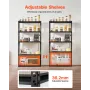 Storage Shelves, 2000 lbs, 5 Tier Garage Storage Shelving, 16" D x 36" W x 71.4" H Adjustable Metal Shelves for Garage Shelves U