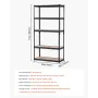 Opbevaringshylder 16 "D X 36" W X 71.4 "H 5-lags