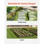 Metal Landscape Edging, 10 Packs 60 in Rust-Resistant Aluminum Alloy Landscape Edging, Bendable Garden Edging Border, Heavy Duty