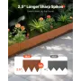 Steel Landscape Edging, 6 Packs 40 x 6 in Weather-Resistant & Pre-Rust Metal Landscape Edging, Bendable Garden Edging Border, He