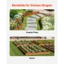 Steel Landscape Edging, 6 Packs 40 x 6 in Weather-Resistant & Pre-Rust Metal Landscape Edging, Bendable Garden Edging Border, He
