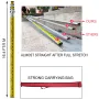 1.65M Aluminum Tripod + 5M 5 Section Dumpy Laser Level Staff for Rotary Laser Level