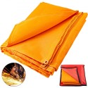 Welding Blanket 10 x 10 FT Fiberglass Blanket Heavy-Duty Fire Retardant Blanket For Easy Hanging and Protection from Sparks &