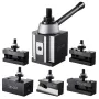 Quick Change Tool Post Set, 6 Pcs, Includes Lathe Tool Holders, Wedge Type Tool Post with Turning Tool Holder Accessories, for M