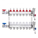 7-Branch Radiant Heat Manifold 1/2 "PEX-rørgulvopvarmningsmanifoldsæt