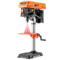 Bench Drill 254mm 10-inch, 6.2A Induction Motor, 550W Maximum Power, Bench Drill with 510/780/1300/1820/2430 RPM Variable