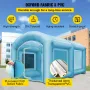 13 x 8 x 7FT Inflatable Spray Booth Tent Inflatable Paint Booth Tent Car Paint Booth Giant Workstation 210D Oxford Fabric With