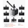 Quick Change Tool Post Set, 8 Pcs, Includes Lathe Tool Holders, Piston Type Tool Post with Turning Tool Holder Accessories, for 