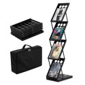 Foldable Magazine Display Rack 4 Pocket Brochure Literature Display Stand