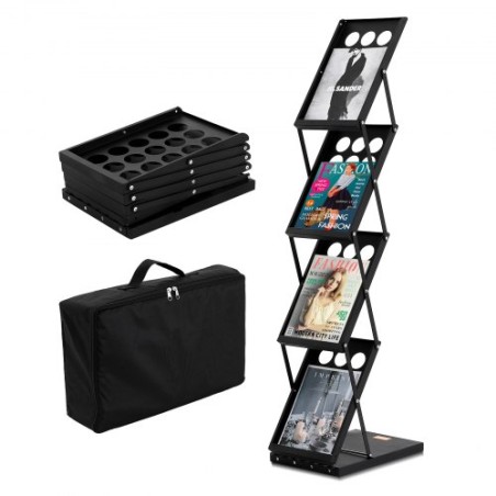 Foldbar magasin Display Rack 4 Pocket Brochure Literature Display Stand