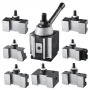 Quick Change Tool Post Set, 8 Pcs, Includes Lathe Tool Holders, Piston Type Tool Post with Turning Tool Holder Accessories, for 