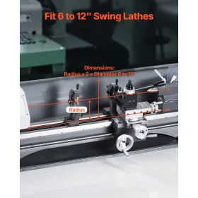 Quick Change Tool Post Set 6 PCS Lathe-værktøjsholdere til 6 "-12" Mini drejebænk