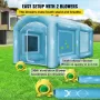 Inflatable Spray Booth Tent 13 x 8 x 7FT Inflatable Paint Booth Tent Car Paint Booth Giant Workstation 210D Oxford Fabric With 2