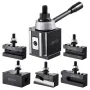 Quick Change Tool Post Set, 6 Pcs, Includes Lathe Tool Holders, Wedge Type Tool Post with Turning Tool Holder Accessories, Fit f
