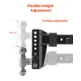 Adjustable Trailer Hitch, 6" Drop Hitch Ball Mount, Fit 2.5" Receiver, Heavy Duty Trailer Tow Hitch with 2" & 2-5/16"Balls, 2200