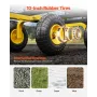 900 Lbs Heavy Duty Steel Garden Cart, Garden Wagon Cart on Wheels, Outdoor Metal Yard Utility Wagon Carts with 10" Tires and Mes