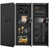 42.91" Tall Wall Gun Safe 4-Tier Hidden Gun Safe with Keypad & Fingerprint