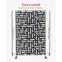 Metal Privacy Screen, 47" W x 76" H, Outdoor Privacy Screens 3-Panel, Freestanding Outdoor Divider with Stand, Decorative Garden