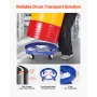 55 Gallon Drum Dolly, 2000 lbs Load Capacity, Heavy-Duty Barrel Dolly with Cross Braces and 4 Swivel Caster Wheels, Non Tipping 