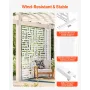Metal Privacy Screen, 47" W x 76" H Outdoor Privacy Screens 3-Panel, Freestanding Outdoor Divider with Stand, Decorative Garden 