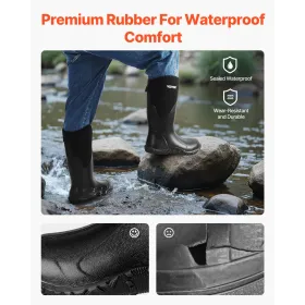 Protective Footwear for Men Neoprene Rubber Work Rain Boots  Size 9 US