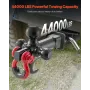 Trailer Hitch, Tri-Ball Mount with Hook & D-ring, Trailer Ball Size 1-7/8", 2" & 2-5/16", Fit 2-Inch Hitch Receiver, Max 44000 l