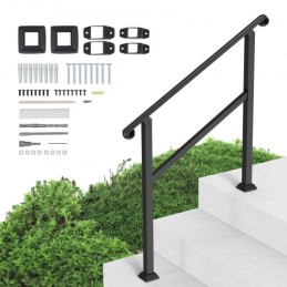 2-3 Step Handrails for Outdoor Steps for Seniors Porch Deck Post