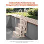 Swimming Pool Ladder, 4-Step Double Handrails Stairs with Non-slip Heavy Duty Steps, Max Load Capacity 400 lbs, for 48-54 In Ing