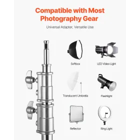 C Stand With Boom Arm Max højde 10,83 ft/330 cm fotografering Lysstativ