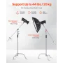 C Stand with Boom Arm, Max Height 10.83 ft/330 cm, Stainless Steel Heavy Duty Photography Light Stand with 4.8-9.8 ft Adjustable