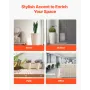 Set of 2 Tall Outdoor Planters 21"H, Round Large Planters For Front Porch and Patio, Stone Finish Flower Tree Plant Pots