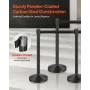 6 PCS Stanchion Post med 4 udtrækkelige bælter og sandinjektion