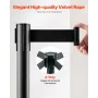 6 PCS Stanchion Post med 4 udtrækkelige bælter og sandinjektion