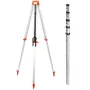 Green Rotary Laser Level Kit with Adjustable Tripod and 5M Staff, 500M Range, 360 Degree Rotary Scanning, Self-Leveling Laser Le