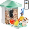 Smart Bird Feeder med kamera 2k HD AI Identificer fuglearter Auto Capture