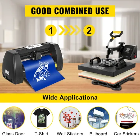 Heat Press 15 "X15" Vinyl Cutter Plotter 14 "Desktop Backlight
