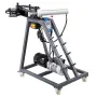 Electric Tube Bending Machine, 750W Electric Tubing Bender with 6L Hydraulic Cylinder, Movable Pipe Bender Machine with 3 Dies &