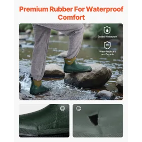 Kvinders ankeldækstøvler Vandtæt anti-slip arbejde regnstøvler størrelse 9 US US