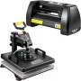 5 In1 Heat Press 38.1 x 38.1 cm Vinyl Cutter Plotter 35.6 cm Desktop Backlight T-shirt