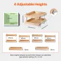 2 Tier Pull Out Cabinet Organizer, 20"W x 21"D Cabinet Drawer, Soft Close Slide out Shelf, Heavy-Duty Sliding Wood Drawer, Adjus
